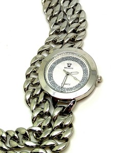 Montre Femme Chaine Maillon Argent Double Tour Breloque Bijoux Luxe IDÉE  CADEAU | eBay