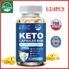 1/2/4pcs KETO BHB 15000mg Ketone FAT BURNER RAPID Weight Loss Diet Pills Ketosis