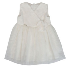 LIU JO Abito bianco tulle plisse' cerimonia HA0007