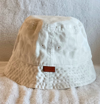BRAND NEW COACH Signature Jacquard Print White Bucket Hat | eBay display picture 1
