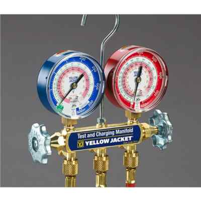 #ad Yellow Jacket 42035 2 Valve Series 41 A2L Manifold 3 1 8quot; Gauges $105.24