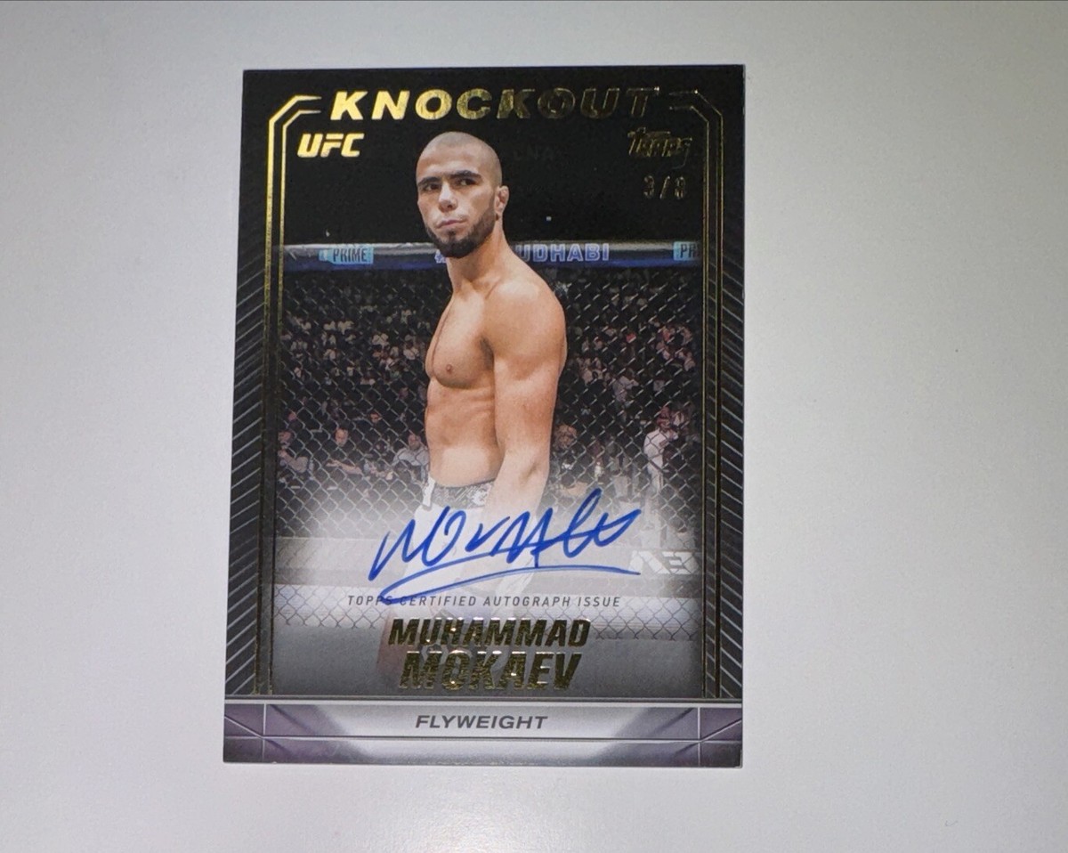 MUHAMMAD MOKAEV GOLD AUTO /8 SSP 2024 UFC TOPPS KNOCKOUT ON CARD