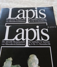 LAPIS Mineralienzeitung Konvolut November/Dezember 1980  =  2 Zeitschriften