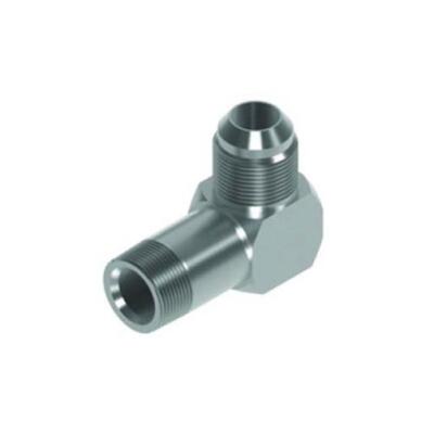 Raccordo Idraulico A Gomito 90° 1/4 JIC Maschio X 3/8 O-ring Boss