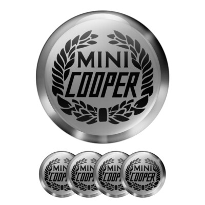4 x Mini Cooper Silicon Emblem Aufkleber für Radkappen Nabendeckel Epoxidharz