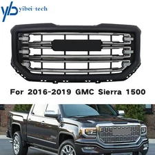For 2016-2019 GMC Sierra 1500 Replacement Grille Front Bumper Black Gray&Chrome
