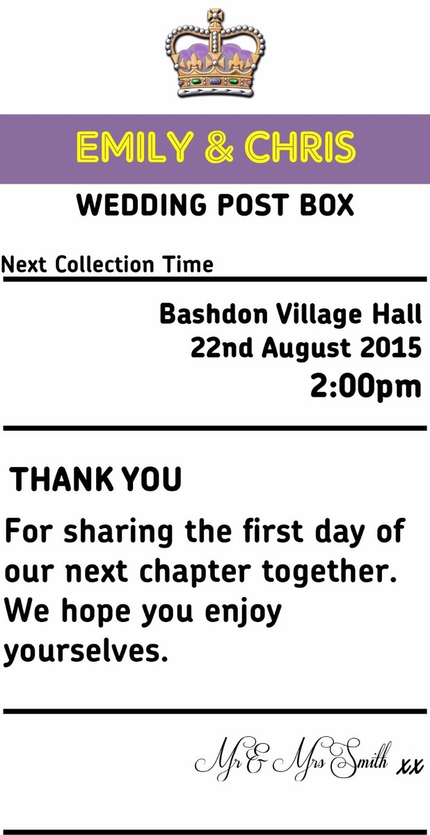 Wedding Post Box Template Free