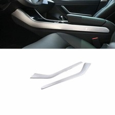 Fit For Tesla Model 3 2017-2021 Silver ABS Gear Shift Both Side Cover Trim 2PCS