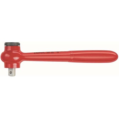 KNIPEX Tools - Reversible Ratchet, 1/2'' Drive, 1000V Insulated (9842)