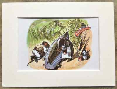 WIND IN THE WILLOWS - Mounted Print - Book Illustration - Nursery Decor ...