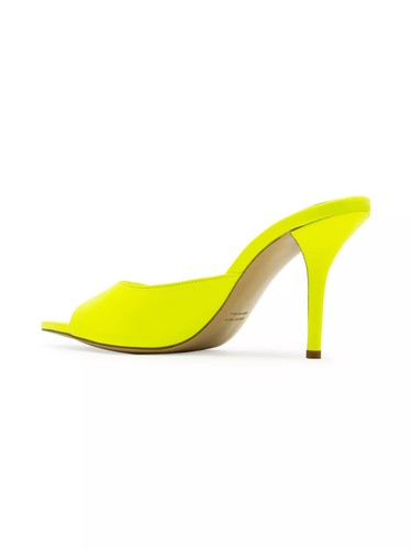 GIA BORGHINI Perni stiletto mules Highlighter Yellow Size-8/5 - Picture 3 of 5