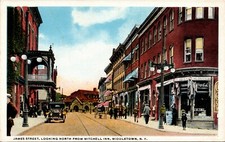 Postcard NY Middletown James Street Looking North from Mitchell Inn C.1920 M25