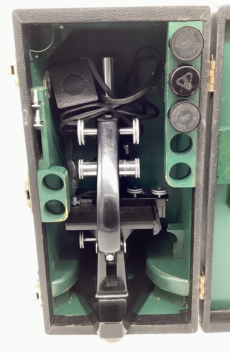 Vintage Scientific Bausch & Lomb Microscope Made In USA | eBay