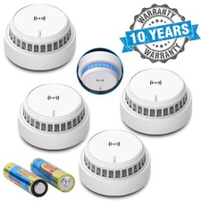 Smoke Alarm with Replaceable battery 80db Smoke Fire Detector 10-year Lifetime