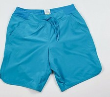 Lands' End petite 9 Quick Dry cover up Shorts Swim Solid vivid teal 505895 sz 2