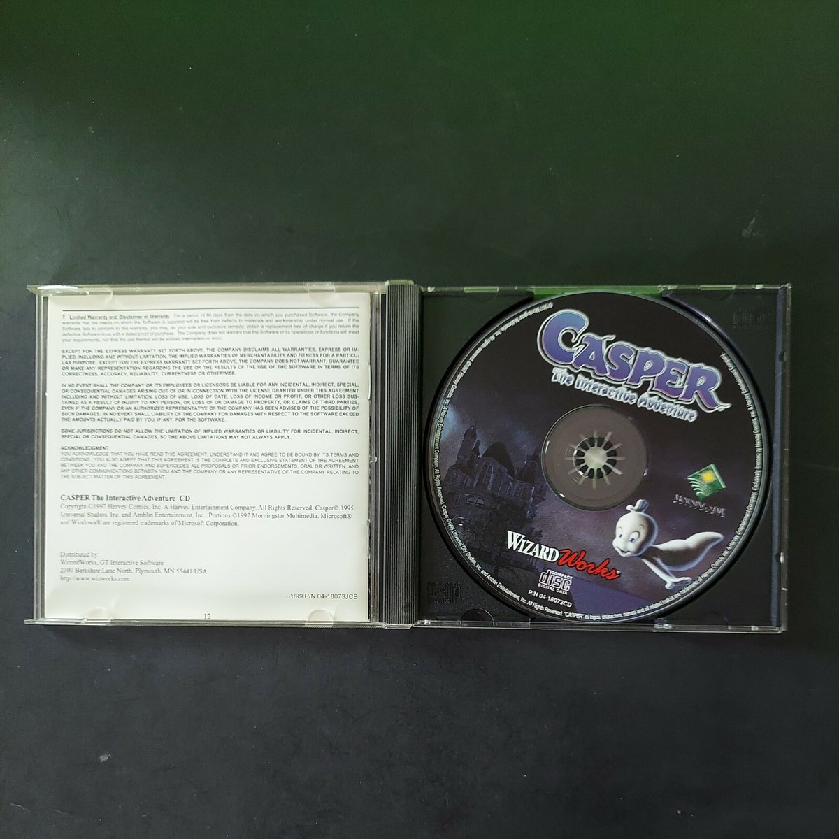 Casper The Interactive Adventure CD-ROM PC Game Windows 95/98 1997