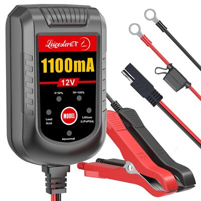 NEXPEAK Car Battery Charger, 12V 6A Smart Battery Trickle Charger Automotive 12V Battery Maintainer Desulfator with Temperature Compensa