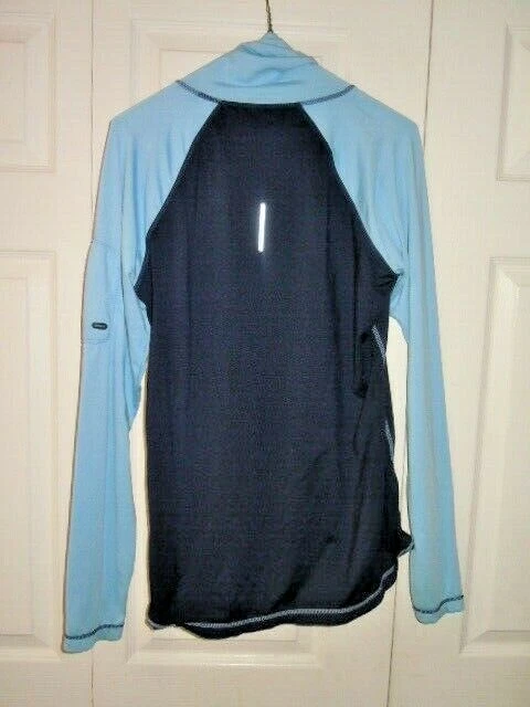 CAMISA/JERSEY ATLÉTICO REEBOK-ADULTO EXTRA PEQUEÑO-XS-COMPRESIÓN-CUELLO TORTUGA AZUL Foto 2 de 3