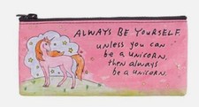 Blue Q Bags, "Always Be Yourself" Unicorn Pencil Case With Zipper