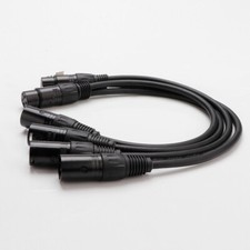 HIFI 3-Pin XLR Female Jack to Dual 2 Male Plug Y Splitter Mic DJ Cable Adaptor