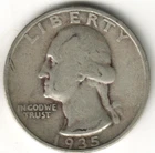 USA - 1935D - Washington ¼ $ - Silver Eagle - Rare - #12764RG