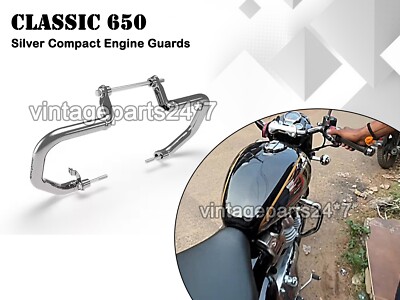 Original Royal Enfield Classic 650 Compact Motorschutz, Silber