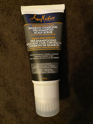 Shea Moisture African Black Soap Bamboo Charcoal Pre-Shampoo Scalp Scrub 113g