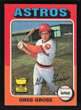 1975 Topps #334 Greg Gross Rookie Houston Astros