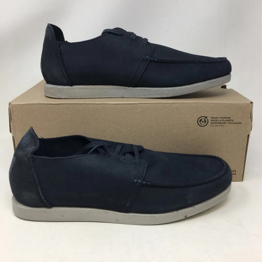 Scarpe Oxford Clarks Uomo Shacrelite Basse Pelle Blu Antiscivolo 12M Nuove
