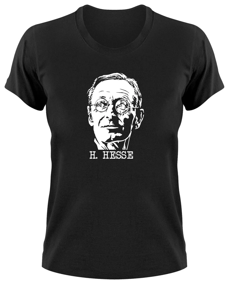 Hermann Hesse Girlie T-Shirt Siddharta Unterm Rad Steppenwolf Demian Autor - Bild 1 von 1