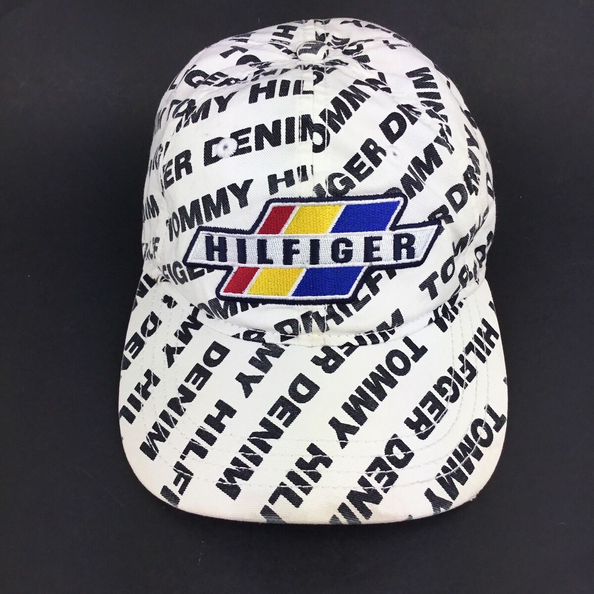 En expansión Brillante Sala Tommy Hilfiger Denim Allover Print Pattern Baseball Cap Hat Adj. Men Size  Cotton | eBay