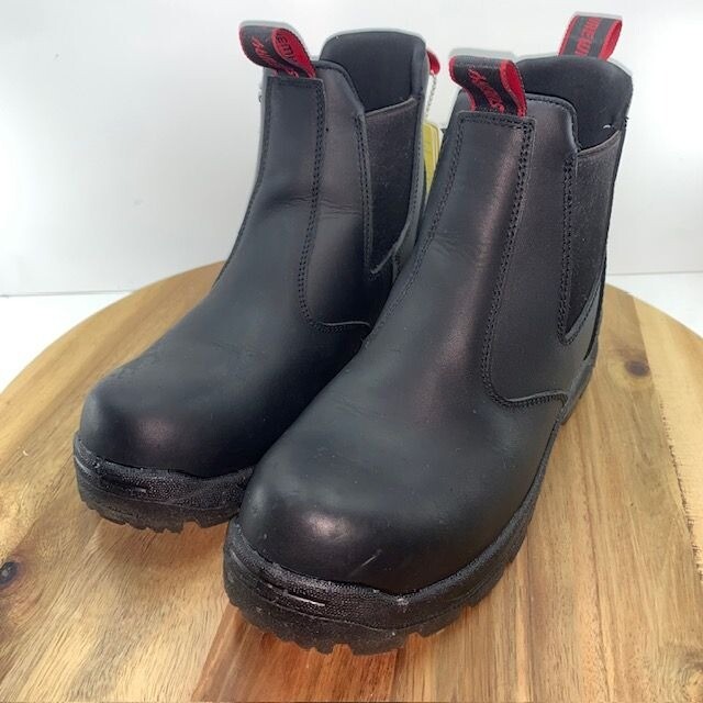 SUREWAY Black Full Grain Leather Work Slip Boots Men Size  display picture 2