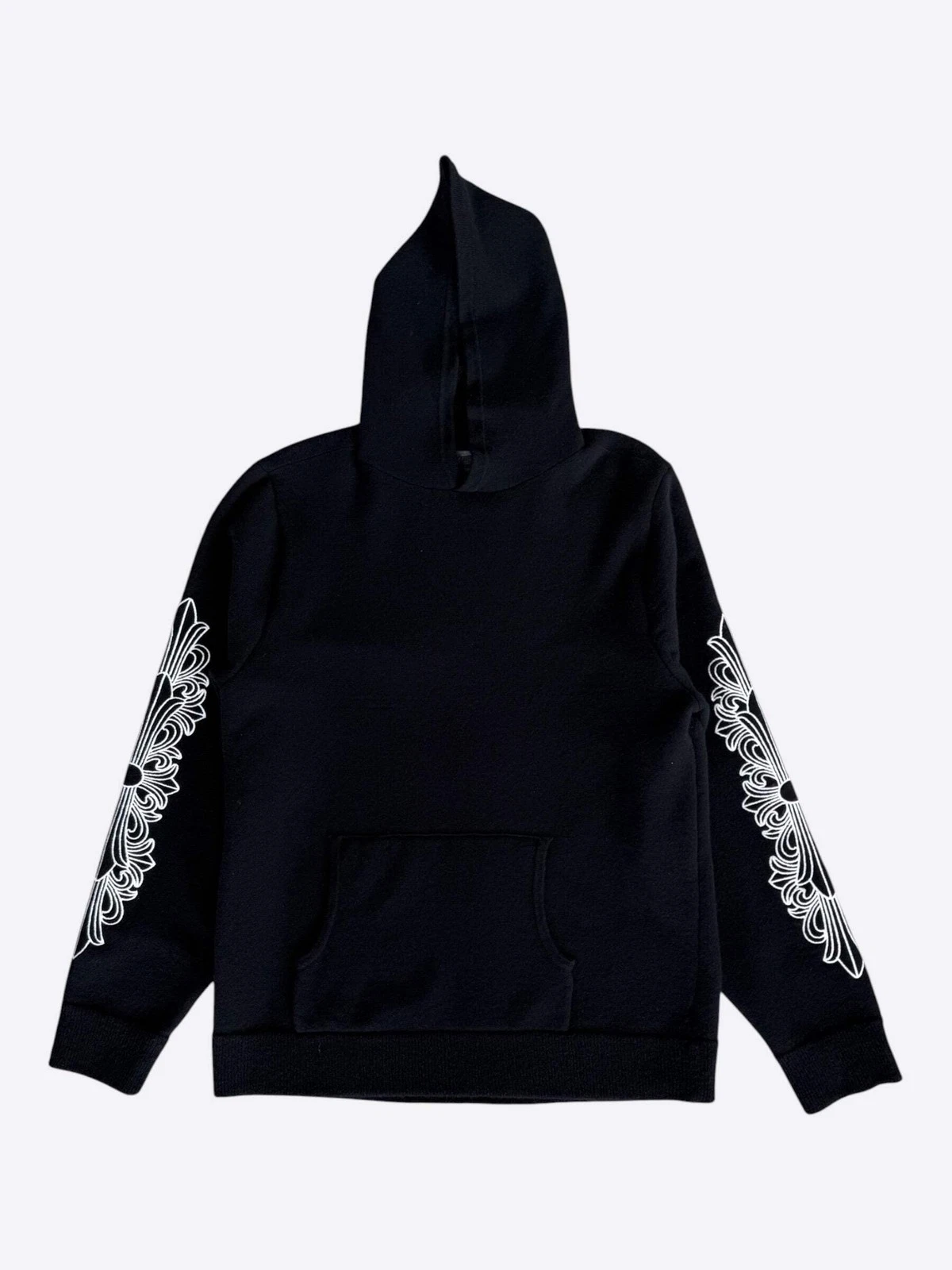 Chrome Hearts Black & White Floral Cashmere Hoodie