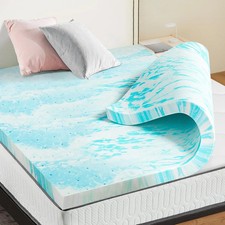 Cooling Gel Memory Foam Mattress Topper - 4 Inch Full Size for Ultimate Comfort