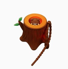 Cute Red Panda in Tree Stump Silicone Teether Toy for Baby BPA Free