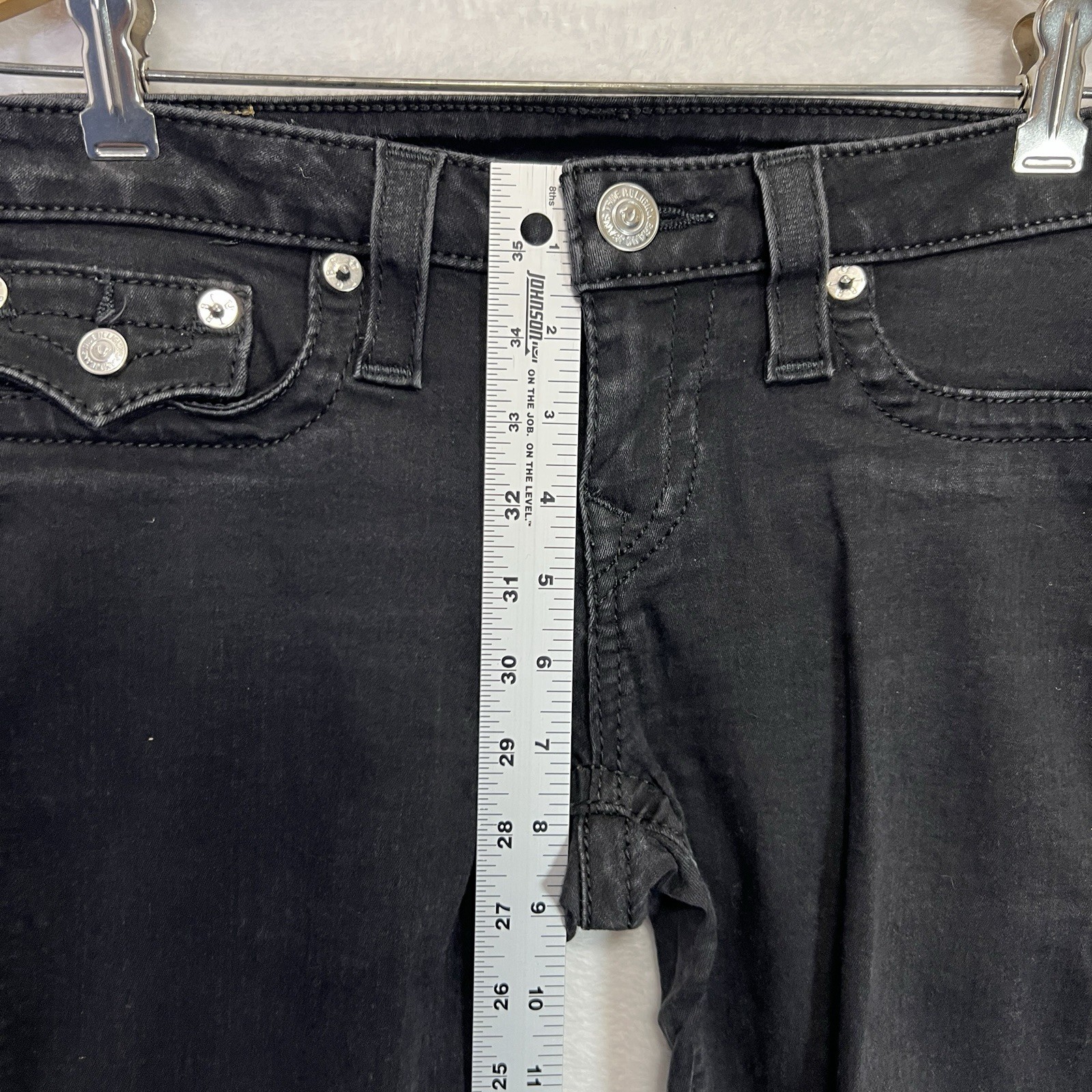 True Religion Skinny Flap Jeans Womens 29 Blue Denim Stretch thumbnail 8