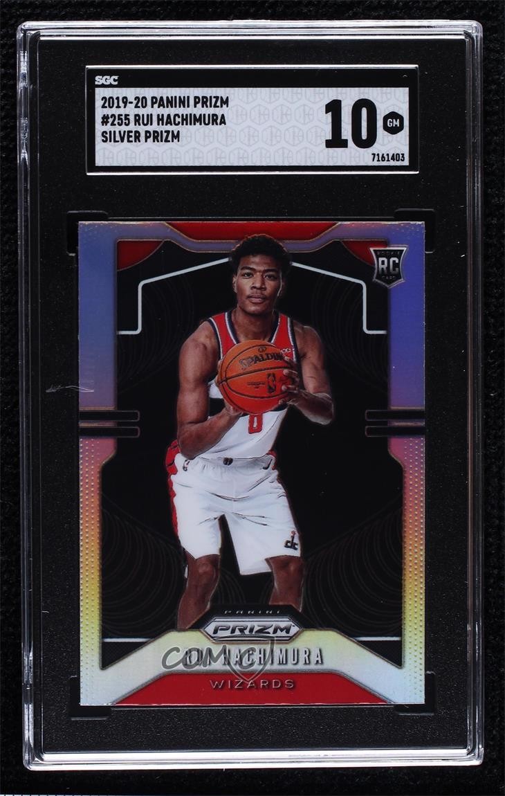 2019-20 Panini Prizm Rookie Silver Prizm Rui Hachimura #255 SGC 10 GEM 3b3