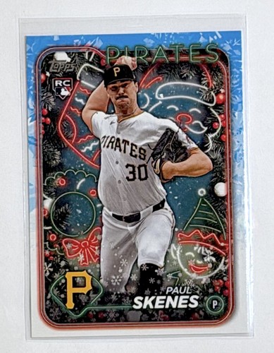 2024 Topps Holiday - Paul Skenes #H165 Blue Christmas Card (RC)