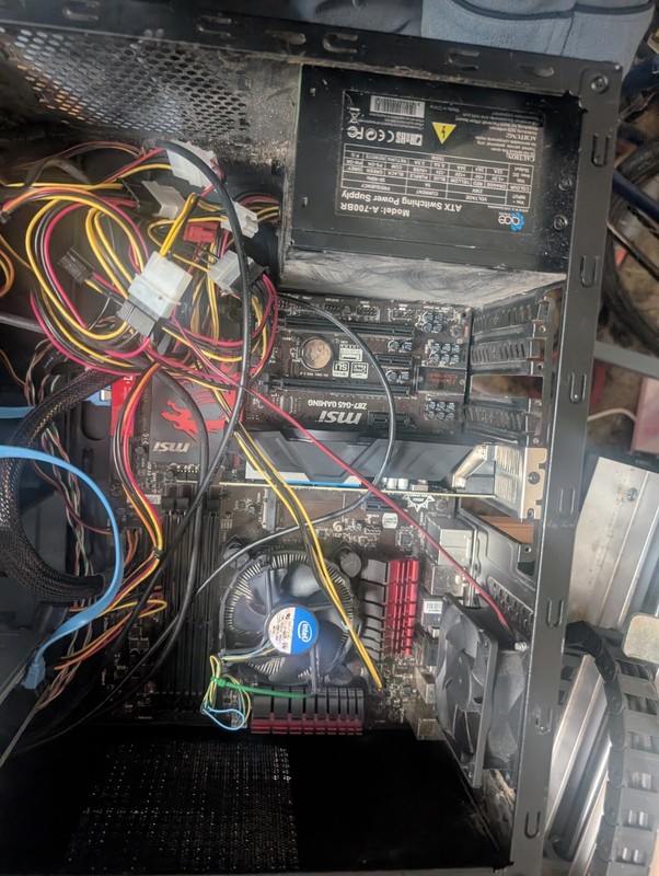 MSI Z87-G45 Gaming motherboard and an ACE A-700BR power supply