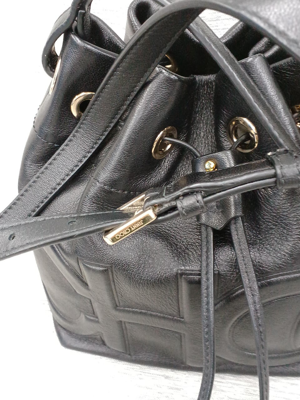 Drawstring Leather Shoulder Black Model Number Le… - image 15