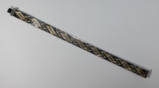 Vintage BIB 925 Vermeil Italy Two-Tone Omega Panel Mesh Bracelet 7.5 in. 21.55g