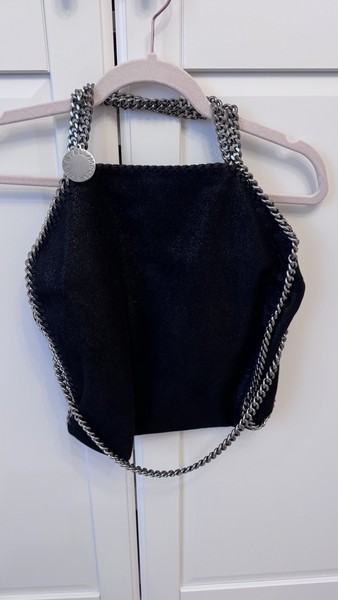 Neuwertige Stella McCartney Tote Falabella Bag Hand Tasche, Schwarz