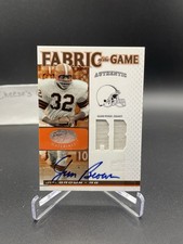 2006 Leaf Certified Materials Jim Brown Fabric of The Game /5 Auto Game Worn