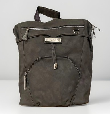 NEW Petunia Pickle Bottom Backpack Midnight Leatherette Diaper Bag