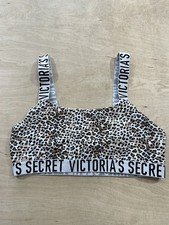 Victoria's secret logo Bralette Bra Size Medium Animal Print