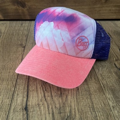 Buff Ray Pink Trucker Cap - Running Tie Dye Geometric 