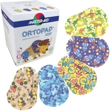 Bamboo Boys Eye Patches, 50/Box (Regular Size, 4+ Yrs) Blue Camo Design