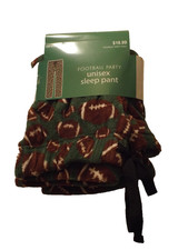 FOOTBALL PARTY unisex sleep pant size Small NWT