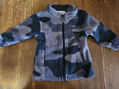 Columbia Baby Full-Zip Fleece Camo Jacket Blue/Gray/Black 6-12 Months