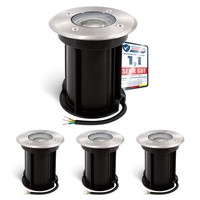 4X Boru Bodeneinbaustrahler Rund IP67 Mit Led GU10 6W Dimmbar 3 WeißTöNe Spot
